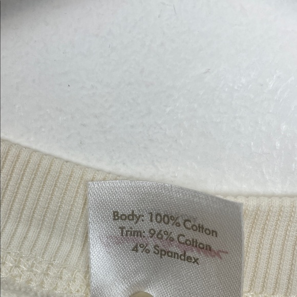 Hanna Andersson Women's XS Cream 'Loved' Graphic Long Sleeve Pullover Sweatshirt - Picture 7 of 8